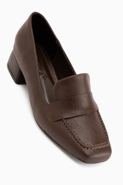 Malvina Brown Short Heeled Women's Shoes