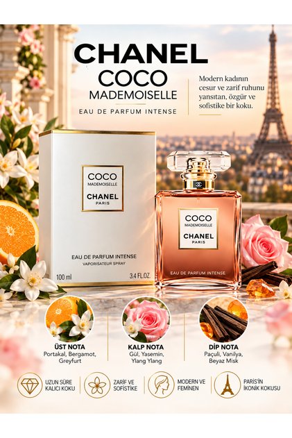 Chanel Coco Mademoiselle EDP Kadın Parfüm 100ml – Portakal, Gül