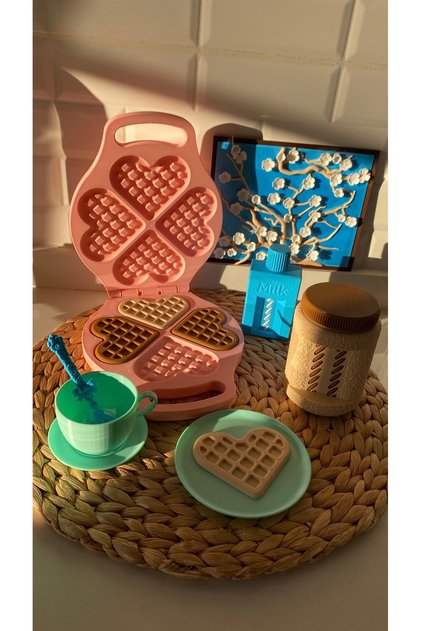 Minik şef waffle & kahve seti