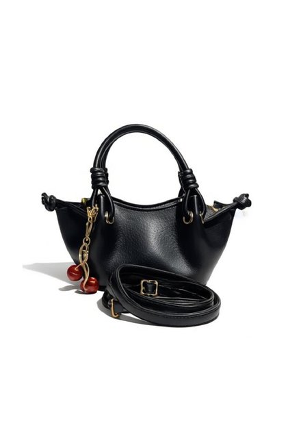 Women's Shoulder and Hand Bag with Cherry Charms