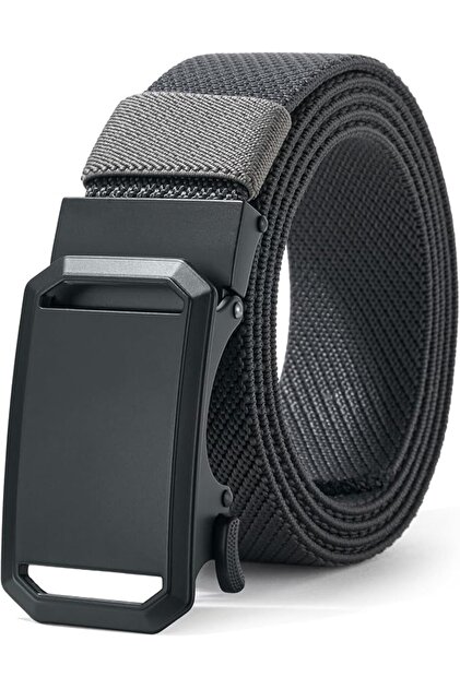 Lion Veei Elastic Stretch Belts 1cm Slide Belt for Men with Automatic Buckle for Clothing