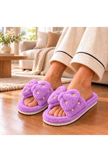 Women's Open-Front Bowknot Maternity Postpartum Non-Slip Lightweight Sole House Slippers Dowry Bundle