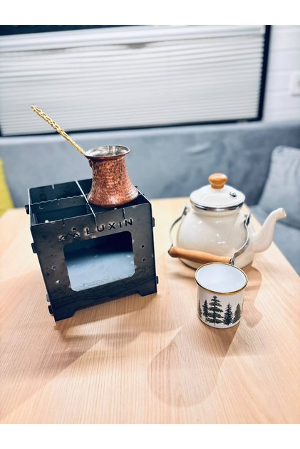 Ateş Kutusu Ateş Çukuru Kamp Ocağı Geçmeli Katlanır 20x20cm Taşıma Çantalı