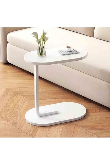 C-shaped bed table, end-of-bed table, coffee table, coffee table, sofa side table with metal frame f