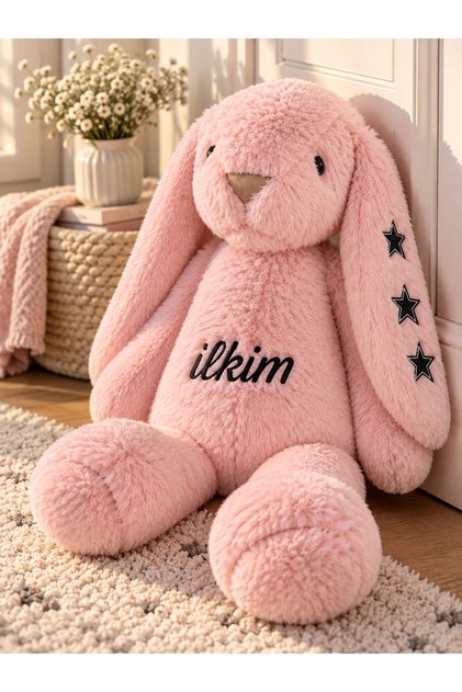 Kişiye Özel Premium Peluş Tavşan – İsme Özel Uyku Arkadaşı – Özel Gün ve Bebek Hediyesi