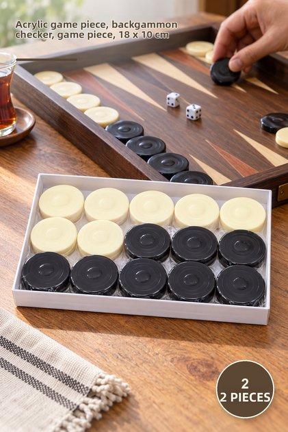 2 Pieces of Acrylic Backgammon Pieces – Acrylic Game Piece, Backgammon Piece, Backgammon Checker, Game Piece, 18 X 10 cm