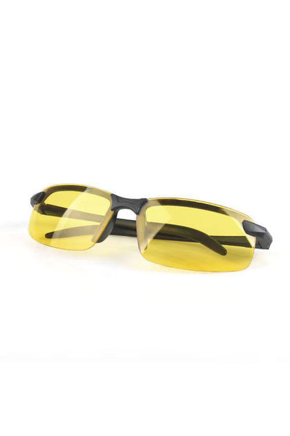 black YELLOW Night Vision Glasses Men Anti-Glare Driving Half Frame Sunglasses for Driver Outdoor Sp