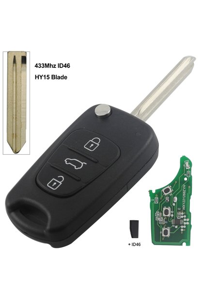 HY15 Blade jingyuqin For Hyundai I30 IX35 ELANTRA Tucson SONATA NF 433Mhz ASK ID46 Chip 3 Buttons Fl
