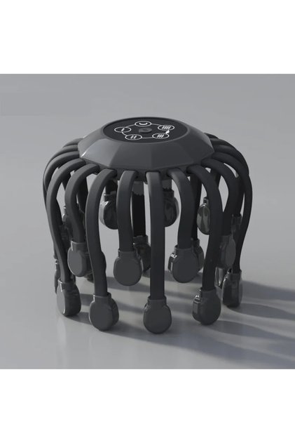 black 20Massage Heads Orange Scalp Head Massager Red Light Vibrator Octopus Scratcher For Relaxation