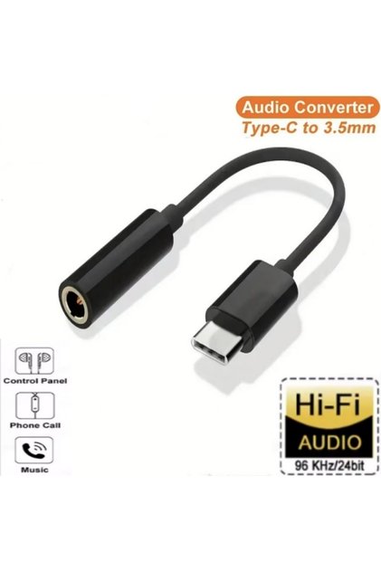 C to 3.5mm black Type C To 3.5mm Aux Adapter USB TypeC to 3.5mm AUX Jack Audio Cable Earphone