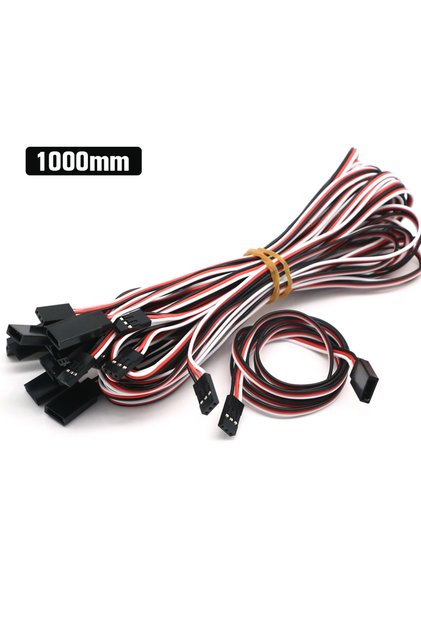 1000MM 10pcs 100mm/150mm/200mm/300mm/500mm RC Servo Extension Cord Cable Wire Lead JR For Rc Helicop
