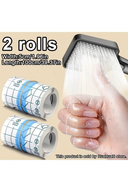 2PCS 2 Rolls of Transparent Finger Wrap Tape, PU Waterproof Adhesive Tape, Used for Bathing Waterpro