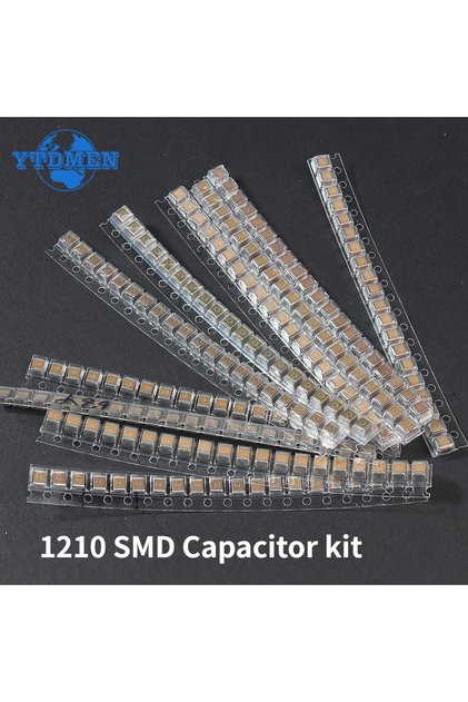 200PCS Capacitor SMD 1210 Assorted Set 0.1UF ~ 100UF 10 Kinds*20pcs Capacitors Pack 0.1UF 0.4