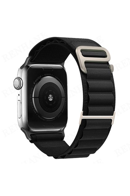 38 40 41 S10 11-42MM black Nylon Loop Alpine Band for Apple Watch Strap Ultra 49mm 46 42 45 41 44 40