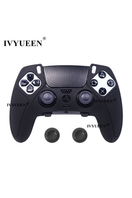 Black IVYUEEN AntiSlip Protective Skin for PlayStation 5 PS5 DualSense Edge Controller Soft Sili...