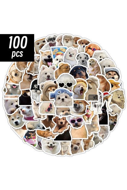 100 Pcs 10/50/100pcs Funny Dog Stickers Cartoon Cute Decals Toy Stationery Guitar Phone Bicycle Lapt