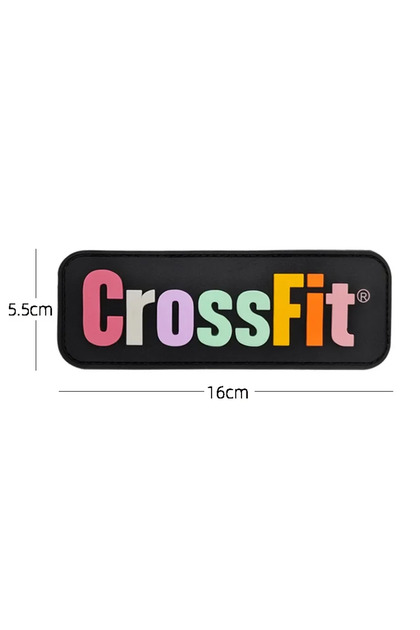 03-pvc CrossFit Name Tags Pvc Patch Embroidered Applique Sewing Label Punk Biker Clothes Stickers Ap