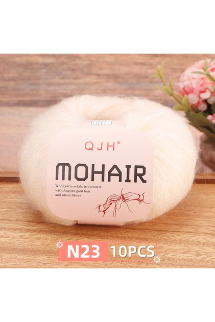 N23 - 10PCS 10 PCS Premium Soft Mohair Crochet Yarn for DIY Knitting & Crochet - Hand Woven Shawl, S