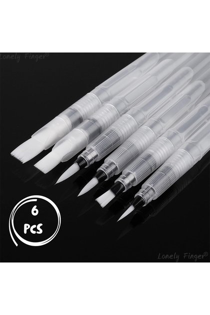 6pcs Water Brush 6/18PCS Watercolor Brush Pens Set - Super Easy to Use and Fill, for Water Soluble C