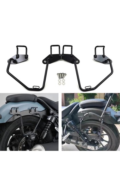 Pannier Rail Saddlebag Support Holder Side Storage Bag Bracket Frame Trunk for Honda Rebel CM CMX 30