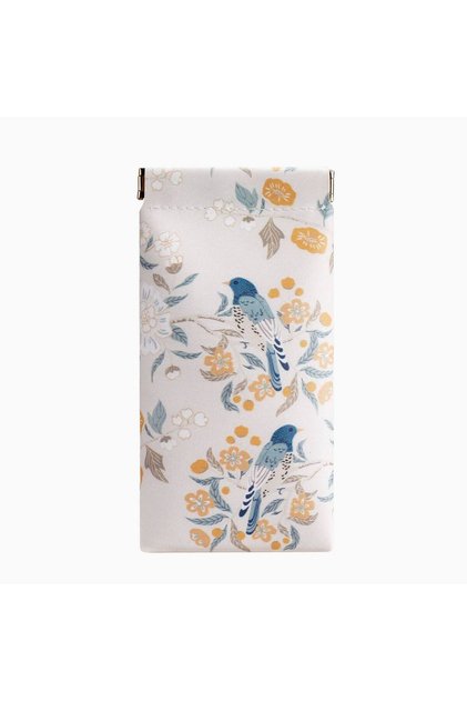 WHITE BUYLEMO Art Oil Painting Print Snap Closure Glasses Case, Vintage PU Leather Sunglasses & Data