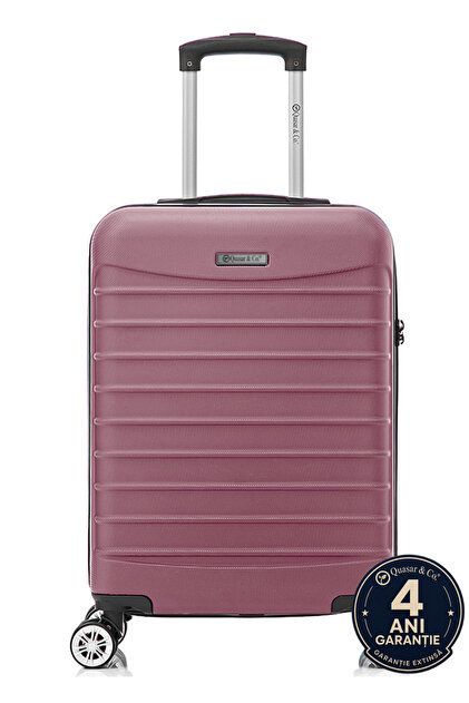Troler Cabina Line 55x38x21cm,troller Bagaj De Mana, valiza Cabina,cifru,4 Roti 360°,abs,Roz pudrat
