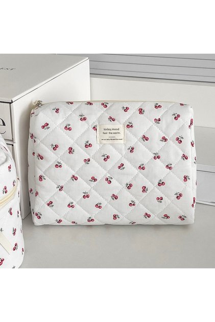 Handbag Wholesale Cherry Tote Women Makeup Bag Portable Cute Ladies Cosmetic Toiletry Storage Pouch