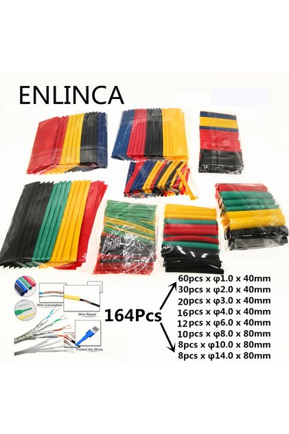 164pcs In bag 328PCS 164-780pcs Heat Shrink Tube Tubing Insulation Shrinkable Tube Assortment Electr