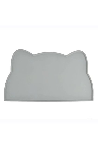 GRAY Silicone Pet Feeding Dog Cat Bowl Food Mat Non-Stick Waterproof Pet Food Feeding Pad Puppy Feed