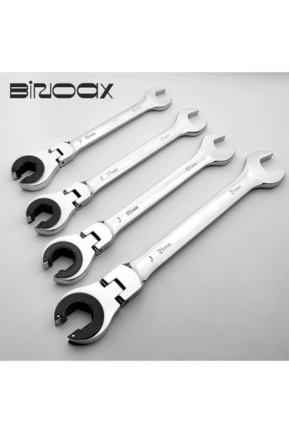 10mm 1Pcs Tubing Ratchet Wrench with Open Flexible Head 8-30MM 72 Teeth For Car Repair Oil Combinati