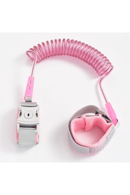 Pink 2 meters with lock key for infants and toddlers lose leash with bracelet safety belt for childr