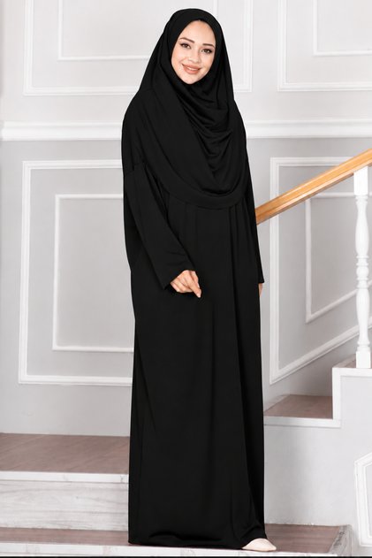 Women's Prayer Dress Halter-Length One-Piece Black
