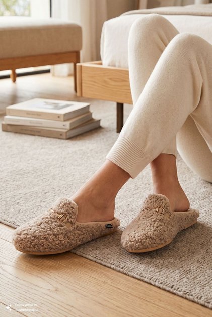 Kate Women's House Slippers Dark Beige 37/41