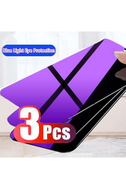 iPhone 16 Pro Max 3Pcs 3PCS Anti Blue-ray Tempered Glass For iPhone 16E 15 14 13 12 11 16 Pro Max Mi