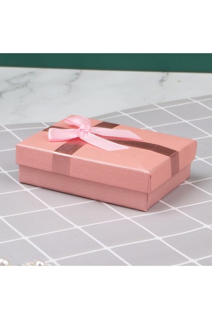 12pcs Pink 12pcs Cardboard Jewelry Set Bow Gift Box Ring Necklace Bracelets Earring Gift Packaging B