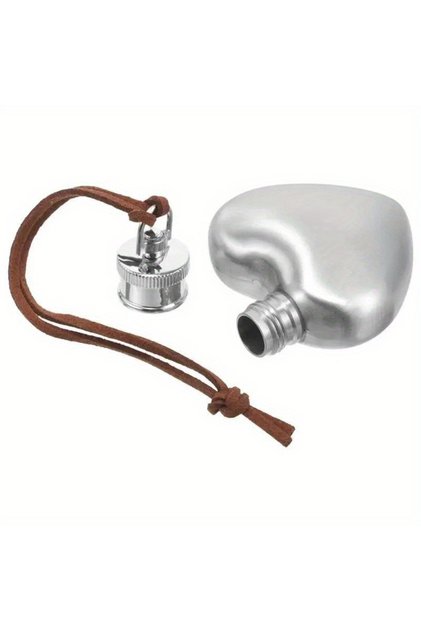 1Pcs 1PC Outdoor Hip Flask Portable Wine Pot Small Hip Flask Heart Shaped Flask Stainless Steel Wine