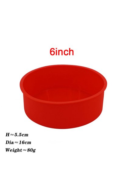 red 6inch 4 5 6 7 8 10 Inch Round Cake Mold Silicone Molds for Cakes Nonstick Cake Pan Baking Forms