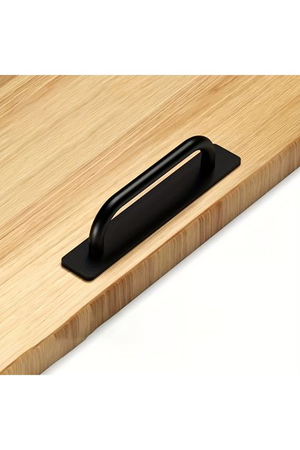 black Self-Stick Instant Cabinet Drawer Handles Pulls - 5.8 inch Stainless Steel Adhesive Door Handl