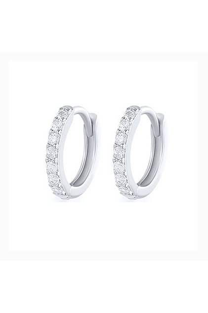 7mm Silver-White 2Pcs Rainbow Little Huggies Stainless Steel Hoop Earrings Girl Tiny Rings Cartilage