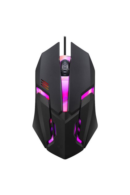 Black E-Sports USB Wired Mouse Colorful LED Gaming Mouse 5000 DPI Wired Mice Optical Wired