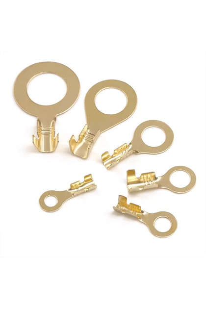 200pcs M6 50/100/200Pcs Ring Cable Lugs Brass Terminals Non-insulated Wire Cable Connectors M3 M4 M5