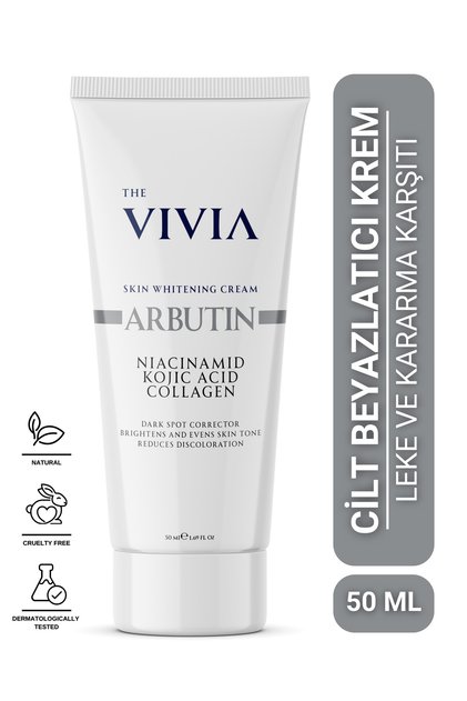 Cilt Beyazlatıcı Aydınlatıcı Leke Karşıtı Krem Arbutin Kojik Asit Niasinamid Kolajen Glutatyon 50 ml