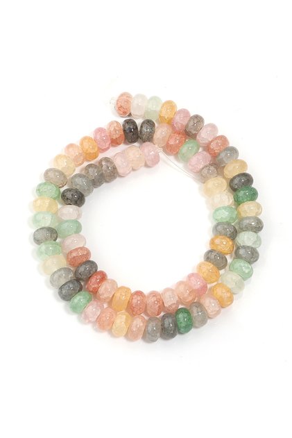 5x8mm approx 73pcs Color Mixing 5x8mm Natural Abacus Rondelle Wheel Beads Glass Flat Round DIY Charm