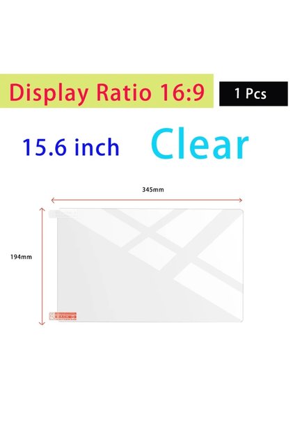 15 Clear 345x194mm 15.6 Inch Display Ratio 16:9 Notebook Screen Protector Soft Film For DELL/ASUS /S