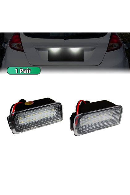 Pair 2PCS LED License Plate Light For Ford Focus 2 MK2 3 Mondeo 4 5 Fiesta 6 7 Kuga S-MAX No Error B