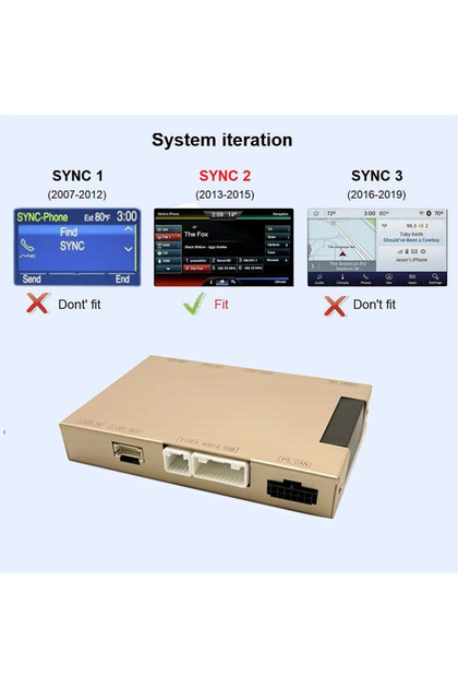 نظام Sync 2 لسيارات فورد إكسبلورر، فوكس، فييستا، سي-ماكس، إيدج، إف-150، فيوجن، توروس مع دعم كاربلاي اللاسلكي