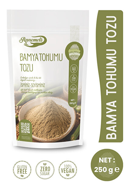 250 gr Toz Bamya Tohumu Taze Çekilmektedir