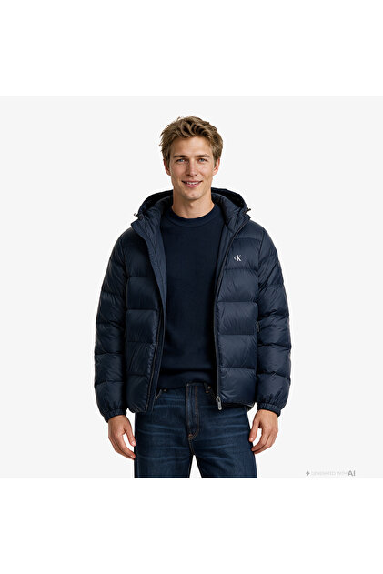 Down Puffer Erkek Mavi Ceket