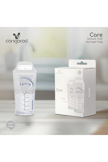 Set 40 pungi "Care" pentru stocarea laptelui matern cu fermoar