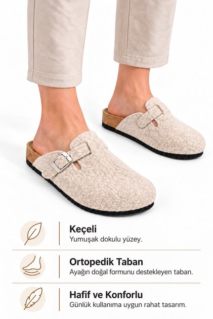Eliza Felted Comfortable Warm Closed-Front Winter Women's Daily Home and Outdoor Slippers